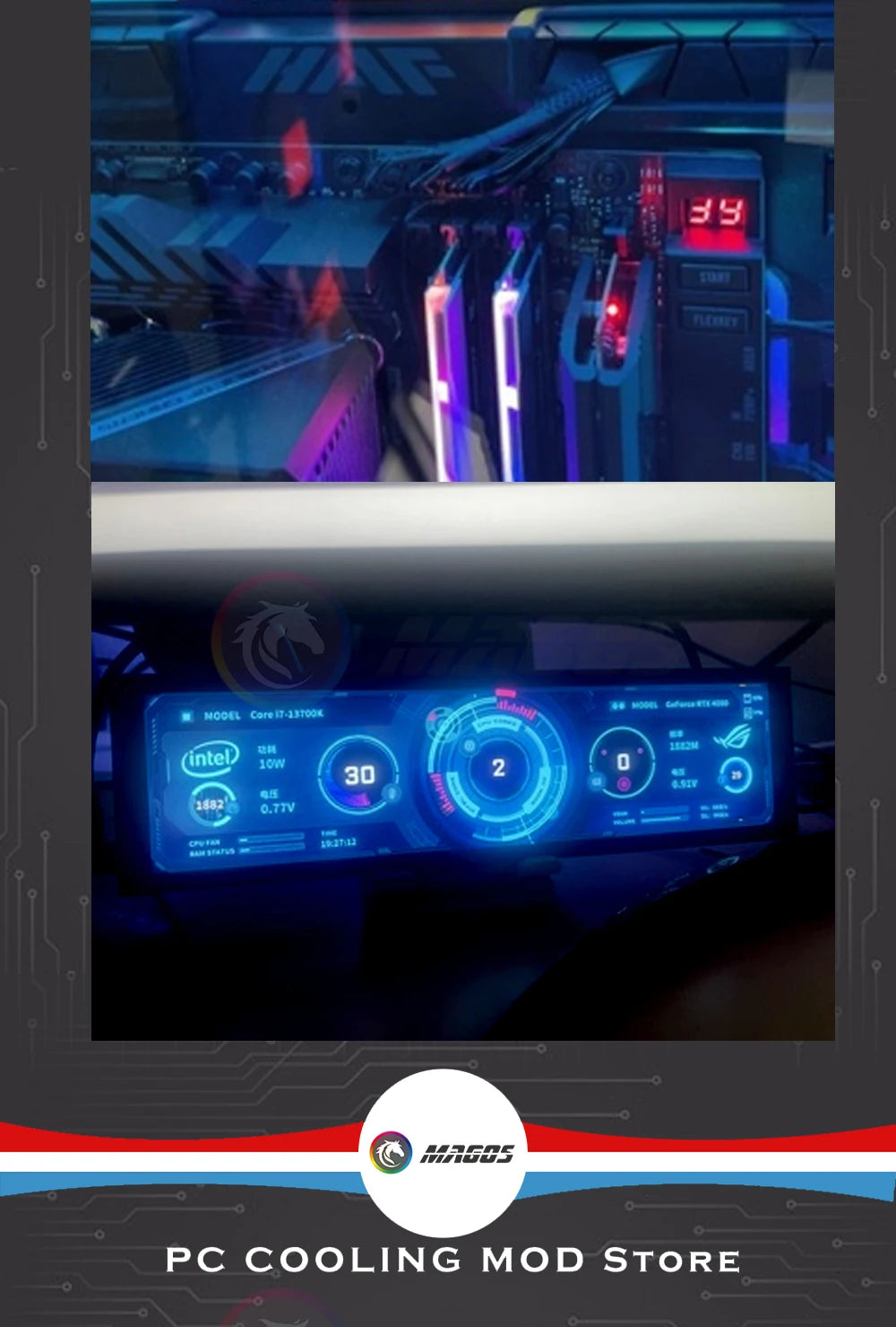 Turning 8.8 Inch IPS Monitor PC Hardware Monitoring
